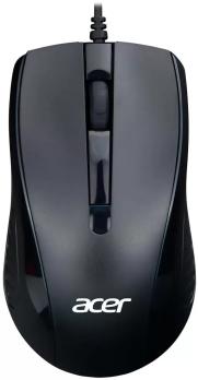 Мышь проводная Acer OMW136 черный, 1200 dpi, USB, кнопки - 3