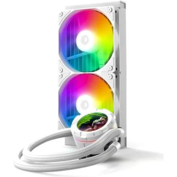 Система жидкостного охлаждения ID-Cooling SL240 XE ARGb белый 120мм алюминий+медь 1800rpm 30db 4-pin 300W