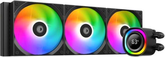Система жидкостного охлаждения ID-Cooling FX360 LCD ARGb Soc-AM5/AM4/1200/1700/1851 черный 4-pin 27.2dB Al+Cu LCD 350W Ret