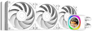 Система жидкостного охлаждения ID-Cooling FX360 LCD PE WHITE (Soc 1851/1700/1200/115X/AM5/AM4, 3x120мм fan, 2450rpm, 34.3 дБ, 350W, PWM 4-pin, Al+Cu) (FX360 LCD P