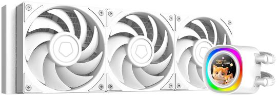 Система жидкостного охлаждения ID-Cooling FX360 LCD PE WHITE (Soc 1851/1700/1200/115X/AM5/AM4, 3x120мм fan, 2450rpm, 34.3 дБ, 350W, PWM 4-pin, Al+Cu) (FX360 LCD P