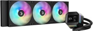 Кулер с водяным охлаждением Deepcool LM420 ARGB Soc-AM5/AM4/1200/1700/1851 черный 4-pin 25.2dB Al LCD 2176gr Ret (R-LM420-BKDMMC-1)