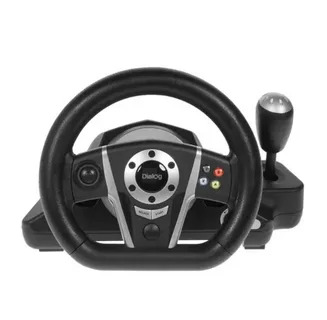 Игровой руль Dialog GW-135VR GranTourismo - эф.вибрации, 2 педали, рычаг ПП, PC USB