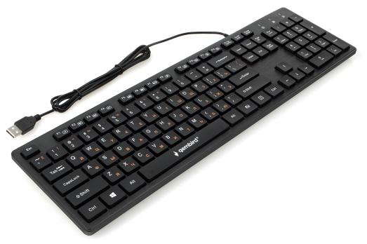 Клавиатура проводная Gembird KB-8360U, USB, черный