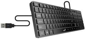 Клавиатура проводная Genius SlimStar 126, USB, черный