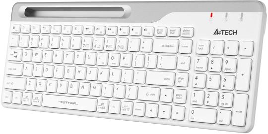Клавиатура проводная A4Tech Fstyler FK25, USB, белый/серый