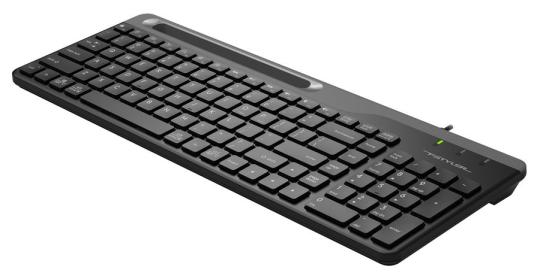 Клавиатура беспроводная A4Tech Fstyler FBK25, USB, Bluetooth/Радиоканал, белый/серый