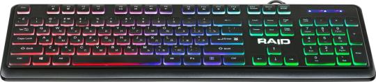 Клавиатура проводная Defender Raid GK-778DL, USB, черный