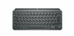 Клавиатура беспроводная Logitech MX Keys Mini (920-010501), USB, Bluetooth/Радиоканал, темно-серый/черный