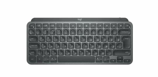 Клавиатура беспроводная Logitech MX Keys Mini (920-010501), USB, Bluetooth/Радиоканал, темно-серый/черный
