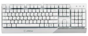 Клавиатура проводная MSI Vigor GK30 белый USB Multimedia for gamer LED (подставка для запястий)