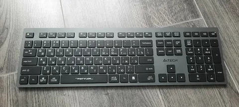 Клавиатура беспроводная A4Tech Fstyler FBX50C, USB, Bluetooth/Радиоканал, серый