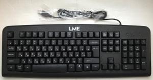 Клавиатура проводная Lime K-0494 RLSK USB Standart Black 104 keyboard with RUS/LAT keys and Special scroll key, Rus(red)/Lat(белый)