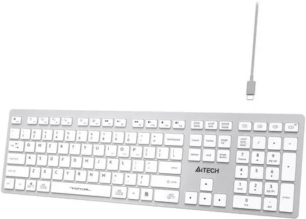 Клавиатура беспроводная A4Tech Fstyler FBX50C, USB, Bluetooth/Радиоканал, белый