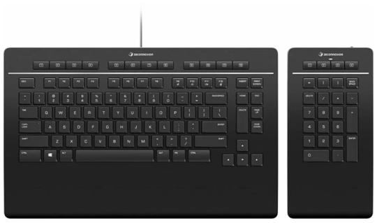 Клавиатура проводная 3Dconnexion 3DX-700092 Keyboard Pro with Numpad проводная USB черный