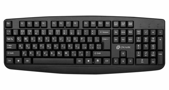 Клавиатура проводная Oklick 105M (1678092), USB, черный