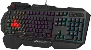Клавиатура проводная A4Tech Bloody B310N черный USB Multimedia for gamer LED (подставка для запястий) (B310N)