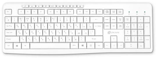 Клавиатура Oklick K225W беспроводная, радиоканал, белый