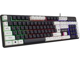 Клавиатура проводная Defender Dark Knight GK-077, USB, черный/белый