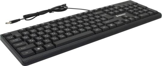 Клавиатура проводная Defender Daily HB-162, USB, черный