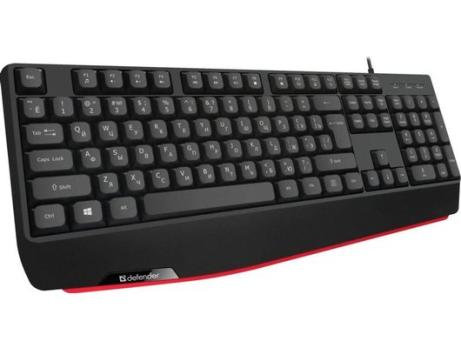 Клавиатура проводная Defender Atom HB-546, USB, черный