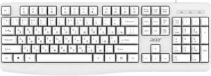 Клавиатура проводная Acer OKW301 (ZL.KBDCC.01B), USB, белый
