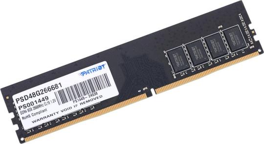 Оперативная память Patriot Signature, DDR4, 8GB (1x8 GB), 2666 MHz, CL19, SO-DIMM