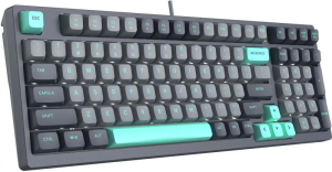 Клавиатура проводная A4Tech Fstyler FS300 механическая черный/серый USB for gamer LED (FS300 PANDA ROCK)