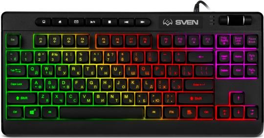 Клавиатура Sven KB-G8200 проводная, USB Type-A, чёрный