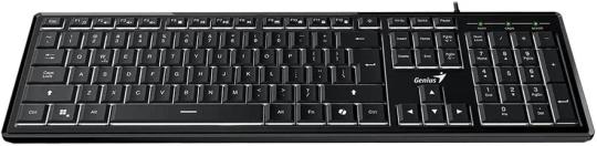 Клавиатура проводная Genius SlimStar 820, черный, USB, 104 клавиши 31310055402