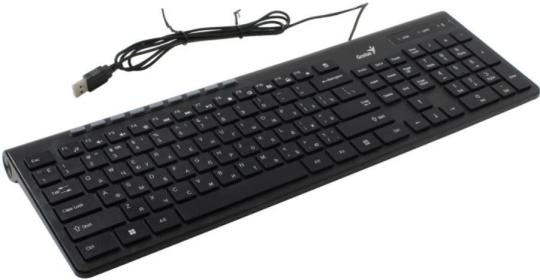 Клавиатура проводная Genius SlimStar 230II 31310048402, USB, черный