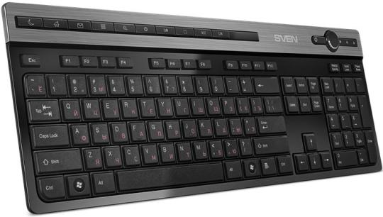 Клавиатура Sven KB-E5500W беспроводная, радиоканал, чёрный