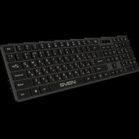 Клавиатура Sven KB-E5300W беспроводная, радиоканал, чёрный