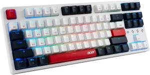 Клавиатура беспроводная Acer OKR302 (ZL.KBDEE.016), USB, Bluetooth/Радиоканал, белый