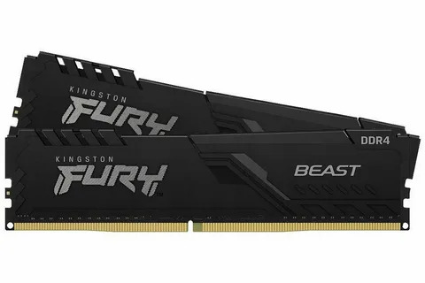 Оперативная память Kingston Fury Beast, DDR4, 64GB (2x32GB), 3200MHz, CL16, DIMM, черный