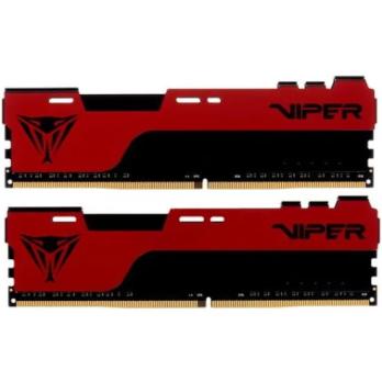 Оперативная память Patriot Viper Elite II, DDR4, 16GB (1x16 GB), 3200 MHz, CL18, DIMM, радиатор, красный, черный