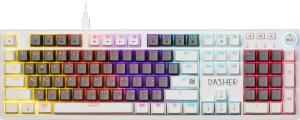 Клавиатура Defender Dasher GK-472 проводная, USB Type-A, серый/белый