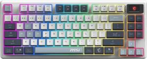 Клавиатура MSI Forge GK600 гибридная, Bluetooth, радиоканал, белый