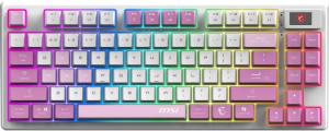 Клавиатура MSI Forge GK600 гибридная, Bluetooth, радиоканал, белый