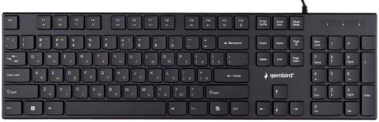 Клавиатура Gembird KB-250 проводная, USB Type-A, чёрный