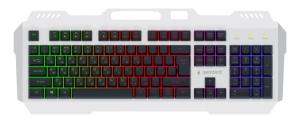Клавиатура Gembird KB-G710M-S проводная, USB Type-A, чёрный/серебристый