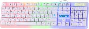 Клавиатура Defender Karon GK-129 проводная, USB Type-A, белый/зеленый