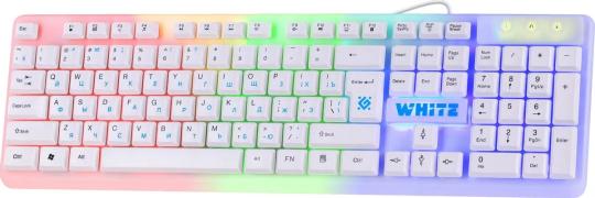 Клавиатура Defender Karon GK-129 проводная, USB Type-A, белый/зеленый