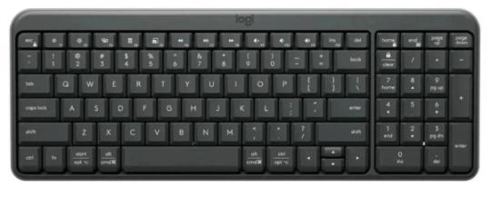 Клавиатура Logitech K250 беспроводная, Bluetooth, серый