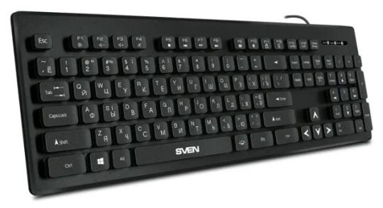 Клавиатура Sven KB-C7500EL проводная, USB Type-A, чёрный