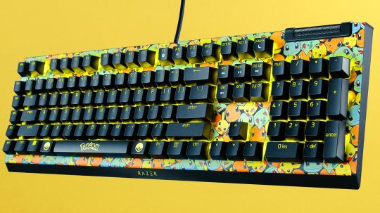 Клавиатура Razer BlackWidow V4 X Green Switch Pokemon Kanto Starters Edition проводная, USB Type-A, желтый