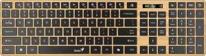 Клавиатура Genius Slimstar 7250BT гибридная, Bluetooth, радиоканал, сосновое дерево/чёрный