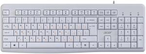 Клавиатура Acer OKW500 белый USB Multimedia (ZL.KBDEE.01S) кабель 1.8м