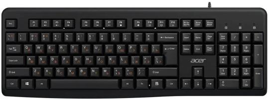 Клавиатура Acer OKW500 черный USB Multimedia (ZL.KBDEE.01T) кабель 1.8м