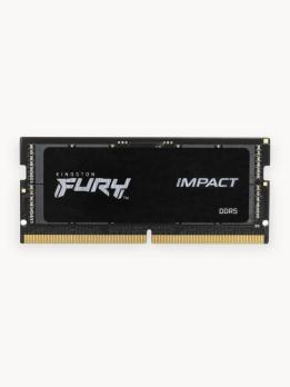 Оперативная память Kingston Fury Impact, DDR5, 16Gb (1x16Gb), 6400MHz, CL38, ECC, SO-DIMM, с радиатором, черный